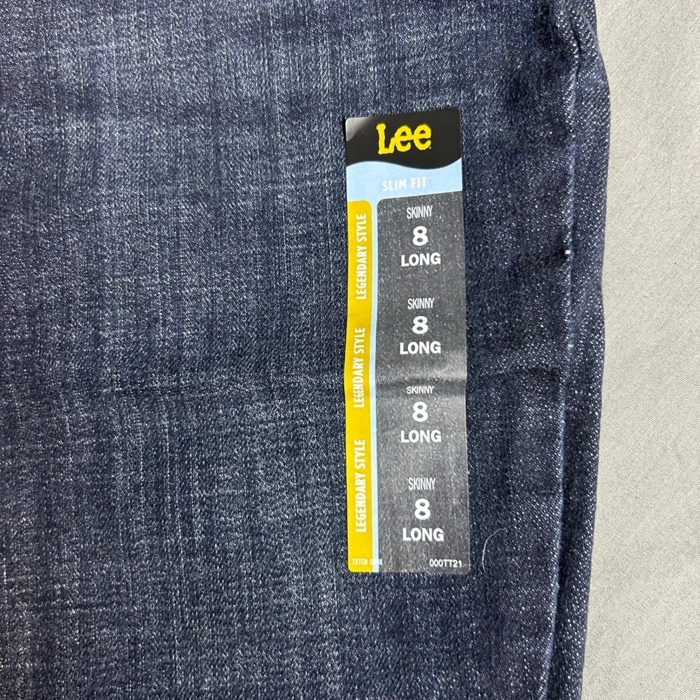 Lee Womens Legendary Skinny Mid Rise Jeans‎ Dark Wash Blue 8 Long 1000157438-22C
